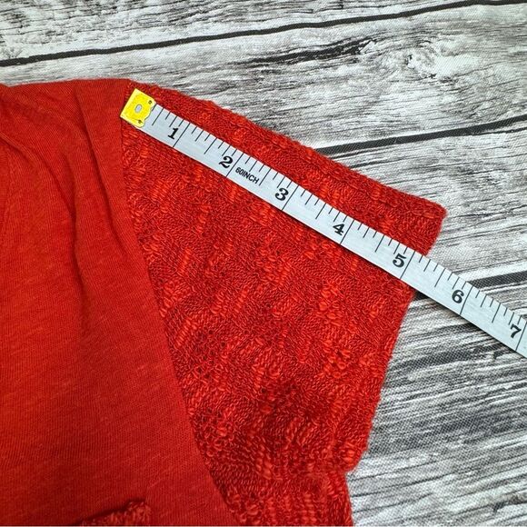 Anthrolologie Brand Women Knit Jersey T Tee Shirt Bright Orange Red M Med Medium - Picture 11 of 13